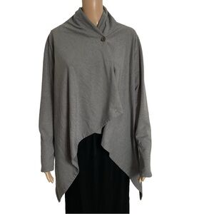 Sherpa Adventure Gear Dawa Cardigan Drape single Button Closure Size Large